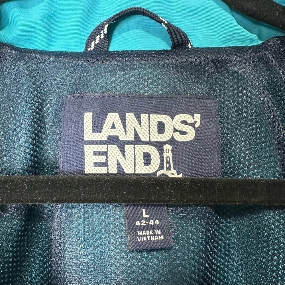 Y2K, Vintage Lands End Classic Squall Jacket, Waterproof, 1990s, Blue, Large - Picture 4 of 7